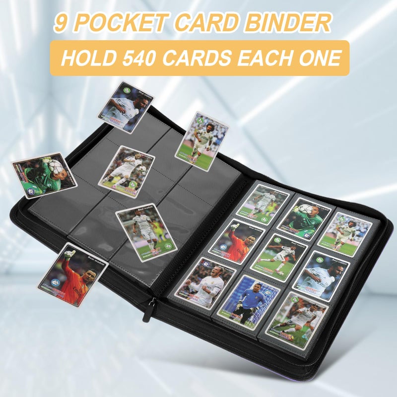 Foalgo Trading Card Binder  Card Collection Binder Album Folder with 540 Side Loading Pockets  9 Pocket Trading Card Album Folder for TGC MTG  Baseball Cards  Yugioh - Image 3